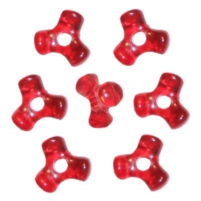 Christmas Red Tri-Shaped Beads (1,000 Beads) (80/1)